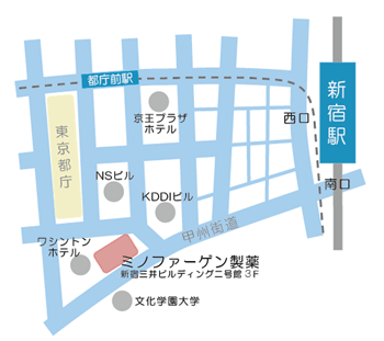 ミノファーゲン製薬本社地図